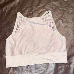 Light brown/tan high neck sports bra